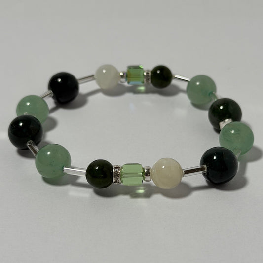 Open Growth - Aventurine Gemstone & Crystal Bracelet (Available May 15th)