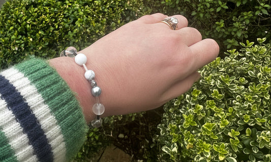 Quiet Space - Clear Quartz & Crystal Bracelet (Available April 15th)