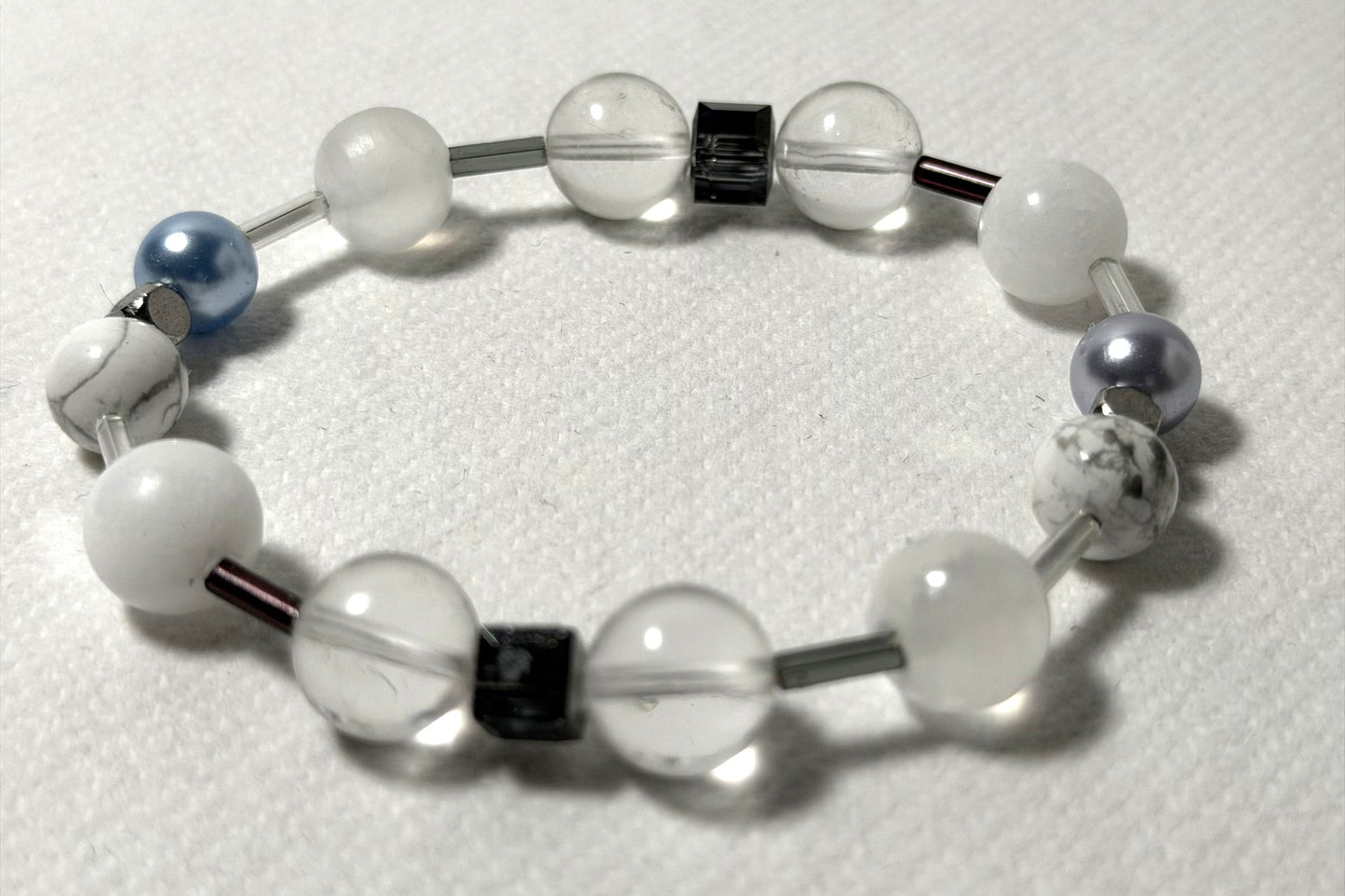 Quiet Space - Clear Quartz & Crystal Bracelet for Calm & Clarity