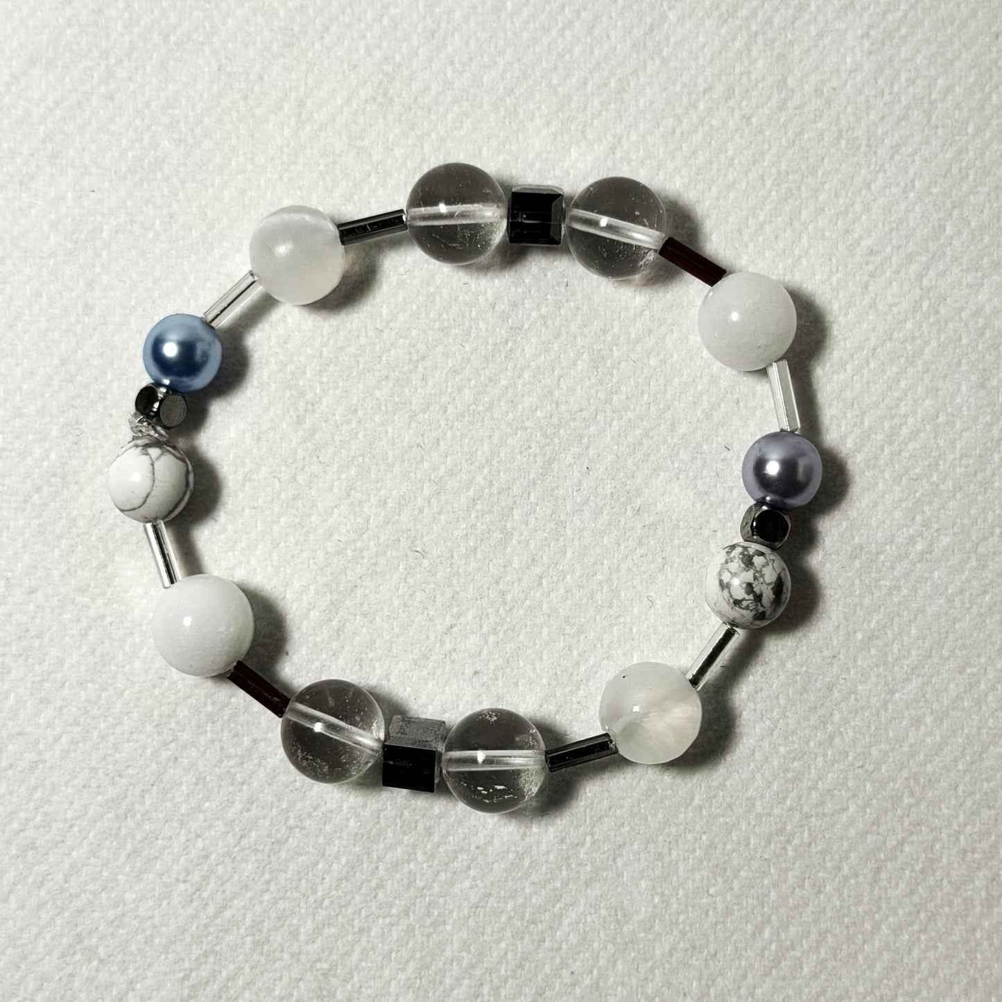 Quiet Space - Clear Quartz & Crystal Bracelet for Calm & Clarity
