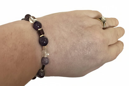 Gentle Clarity - Amethyst Gemstone & Crystal Bracelet