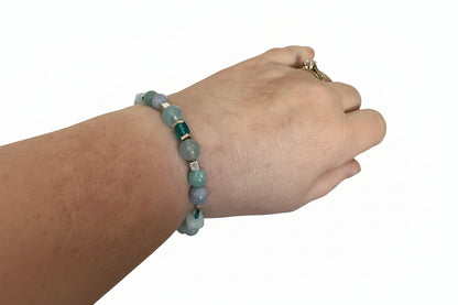 Clear Flow - Aquamarine Gemstone & Crystal Bracelet