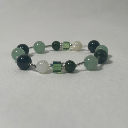 Open Growth - Aventurine Gemstone & Crystal Bracelet