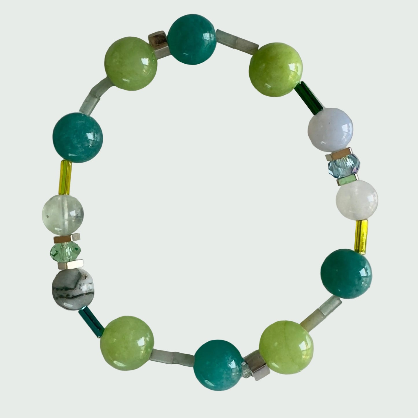 Ease & Bloom - Aventurine & Crystal Bracelet