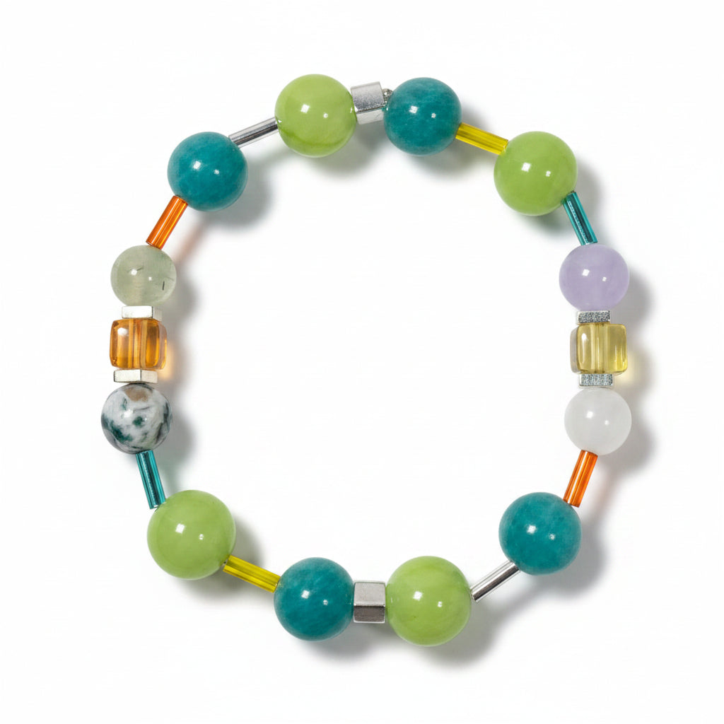 Ease & Bloom - Aventurine & Swarovski Crystal Bracelet