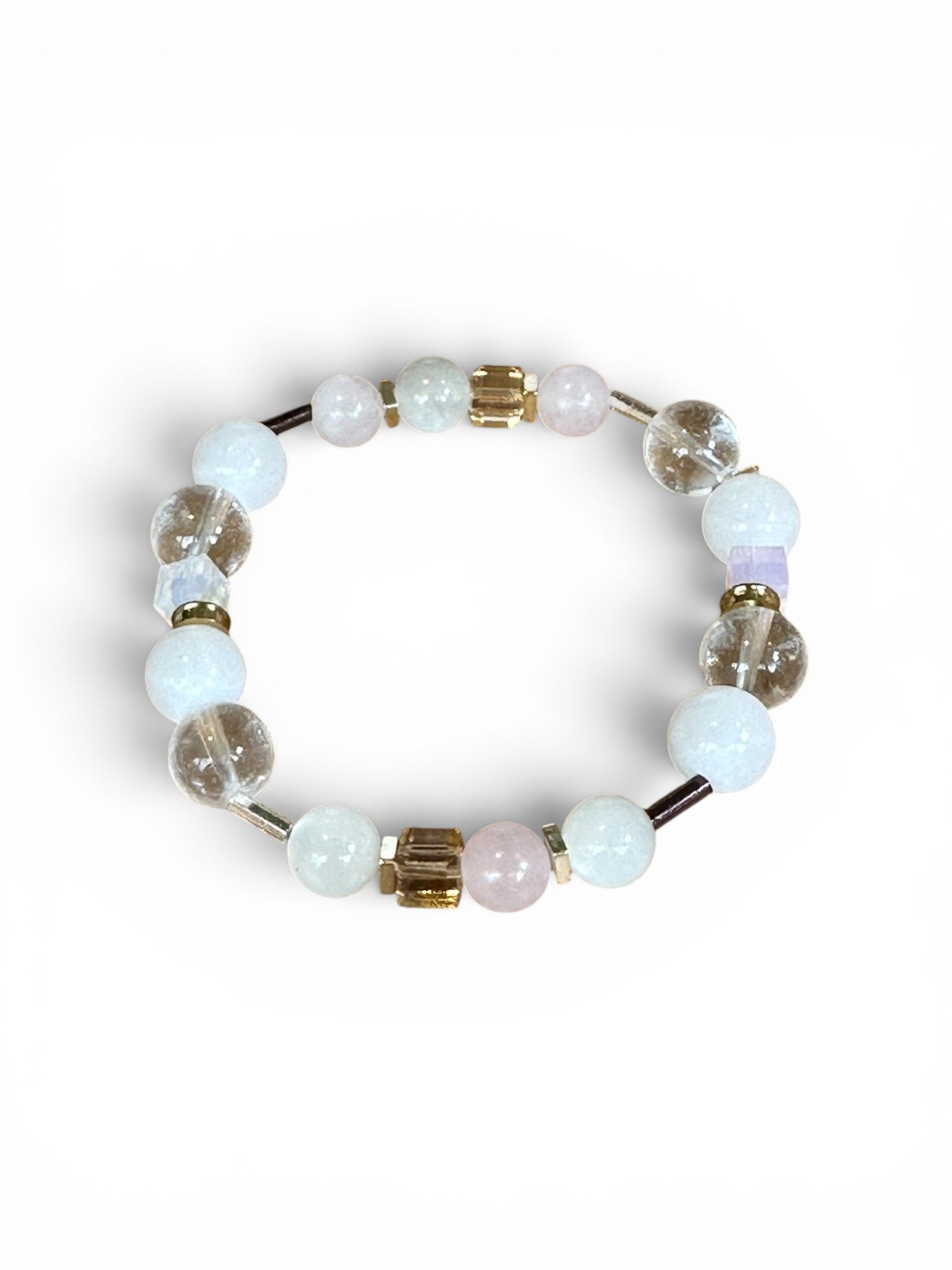 Soft Light - Moonstone & Quartz Bracelet