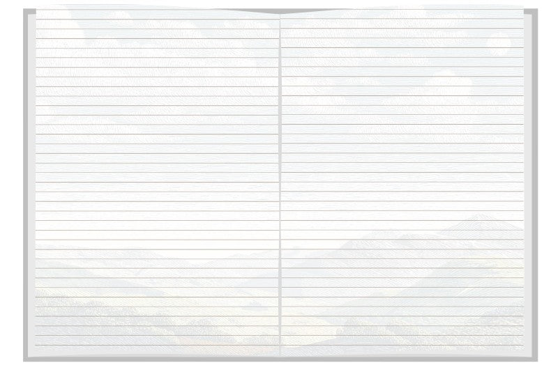Soft Light - A Countryside Reflection Journal by Sapphire Willow, featuring lined pages with a subtle landscape background.